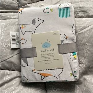 Cloud Island crib fitted sheet